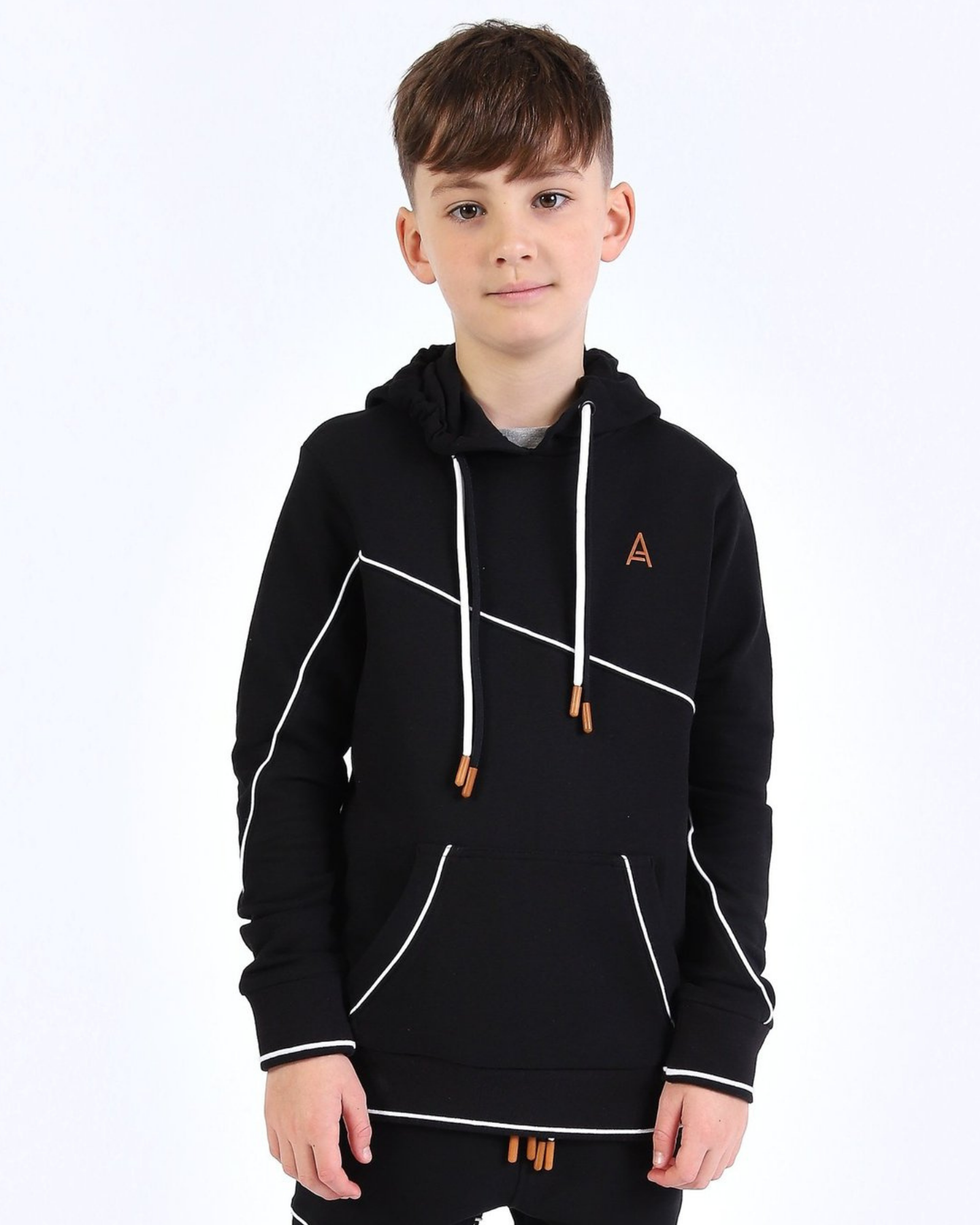 Buy Boys Black Pullover Hoodie 100 Cotton from Studio A