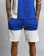 Load image into Gallery viewer, Men&#39;s Blue and White Panelled Short (Adam)
