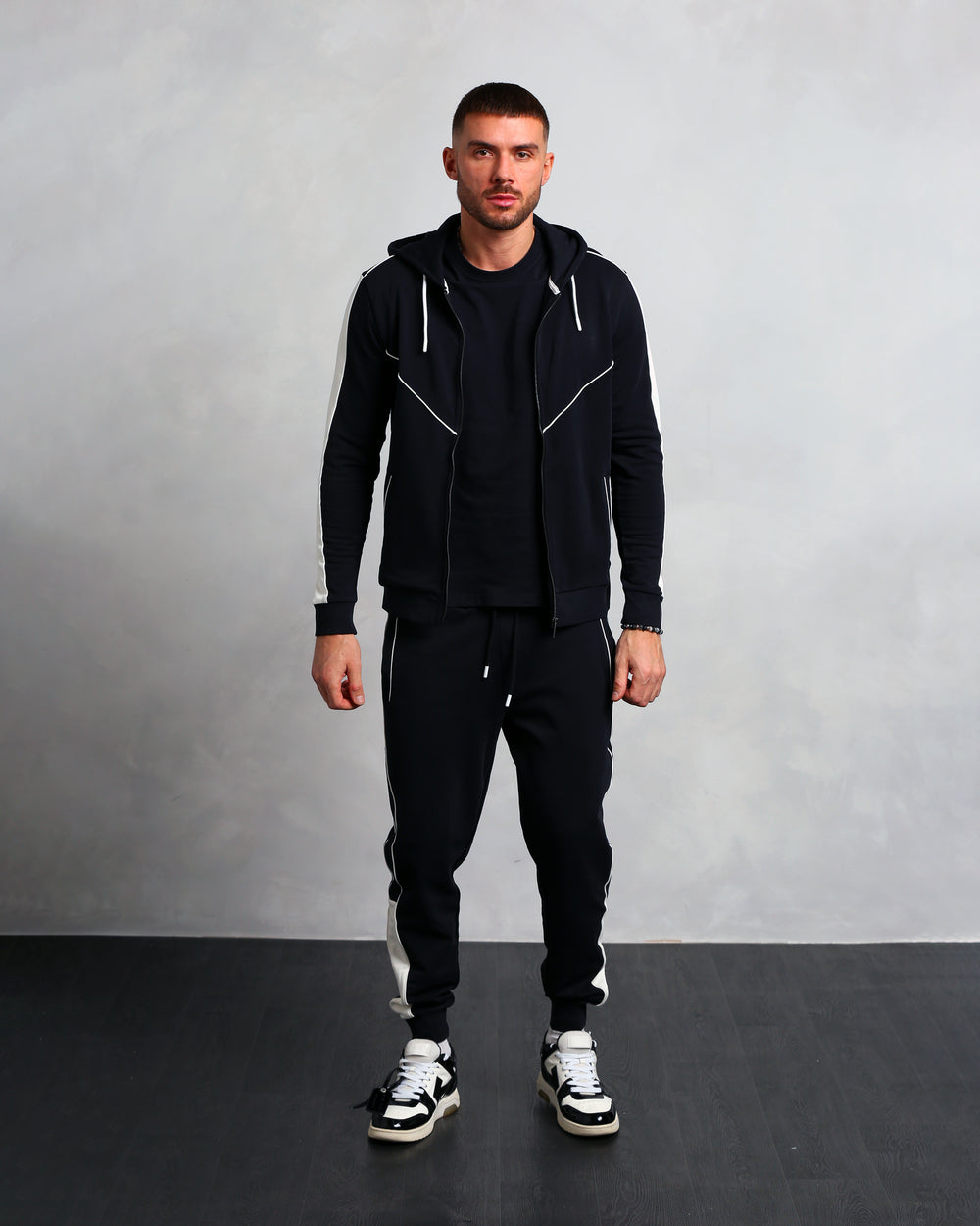 Studio A Clothing - Men's Black Panelled Jogger (Craig)