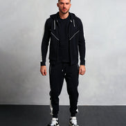 Studio A Clothing - Men's Black Panelled Jogger (Craig)