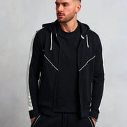 Men's Black Panelled Hoodie (Craig)