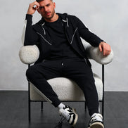 Studio A Clothing - Men's Black Panelled Jogger (Craig)