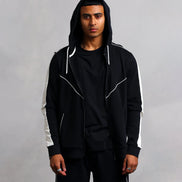 Men's Black Panelled Hoodie (Craig)