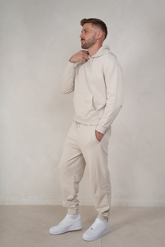 Mens Brushed Joggers - Cream