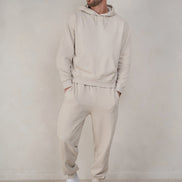 Mens Brushed Joggers - Cream, Mens Joggers