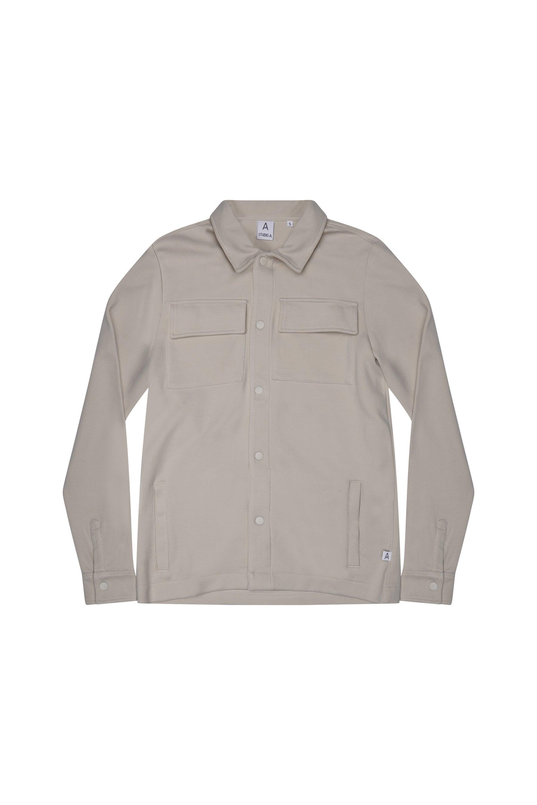 Studio A Clothing - Mens Jersey Twill Shaket - Cream