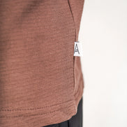 Mens Textured Jersey - Chestnut, Mens Polo Top