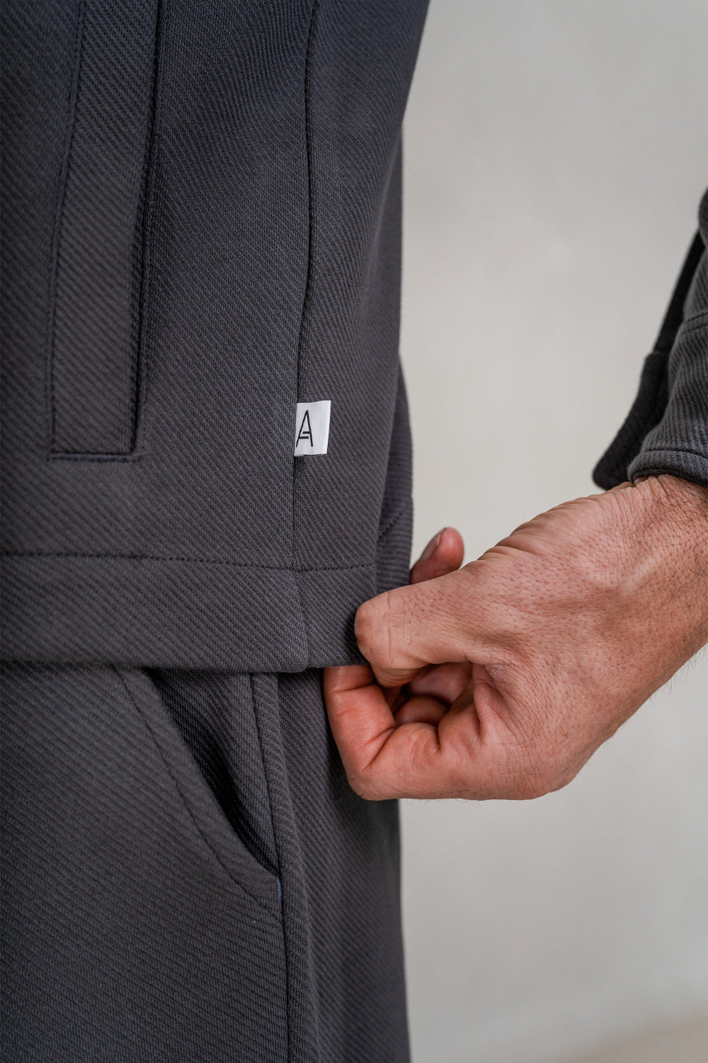 Mens Jersey Twill Shackets - Dark Shadow, Mens Jacket