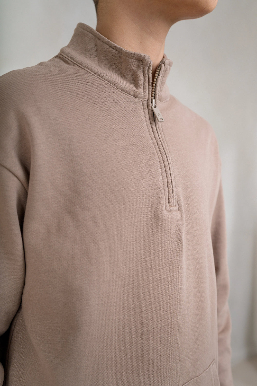 Boys Brushed Sweat - Beige, Boys Polo Top