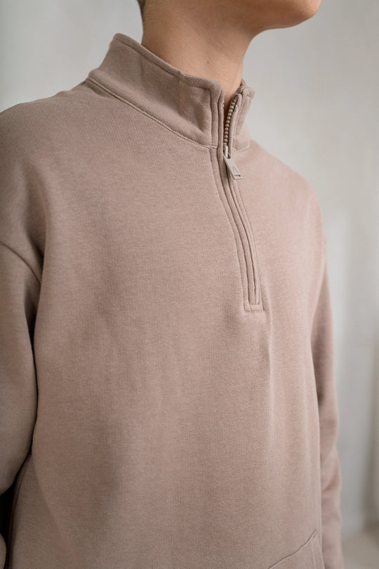 Boys Brushed Sweat - Beige, Boys Polo Top