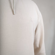 Mens Brushed Hoodie - Cream, Men's Hoodie