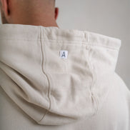 Mens Brushed Hoodie - Cream, Men's Hoodie