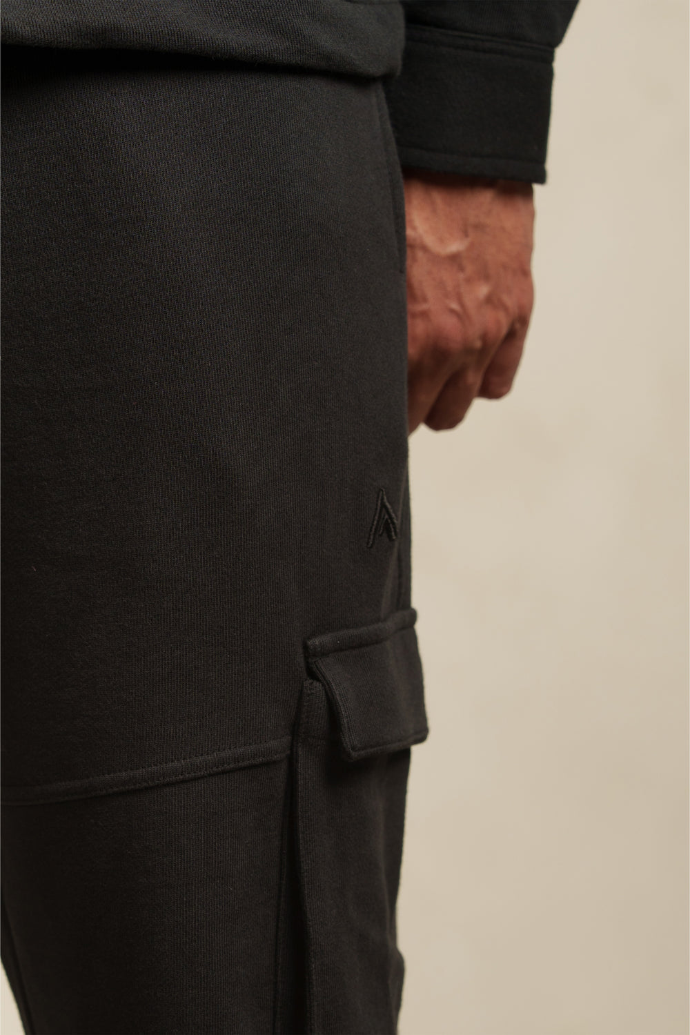 The Black Cargo Joggers