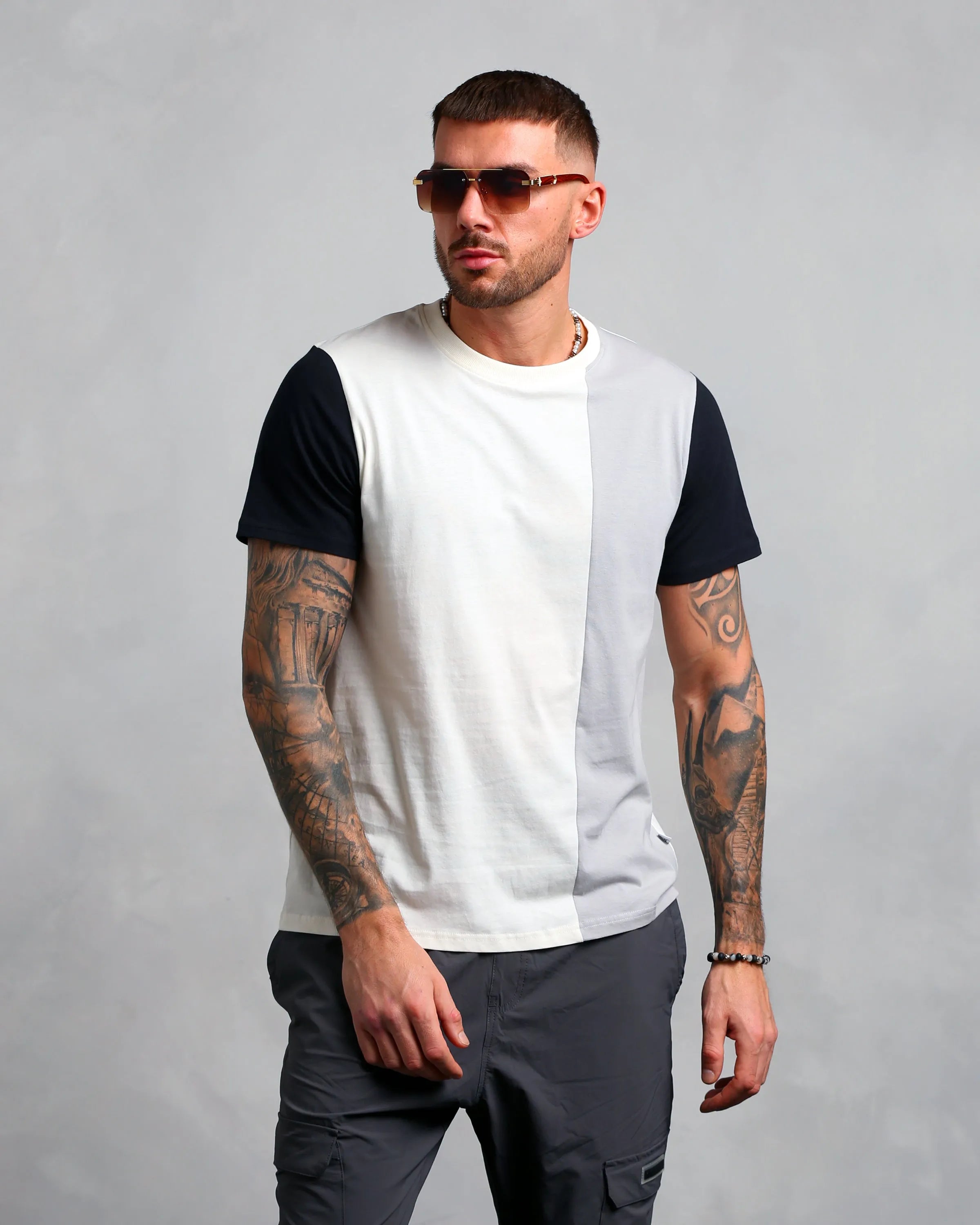 Studio A Clothing - Men's Interlock Panel T-Shirt (Dwain)