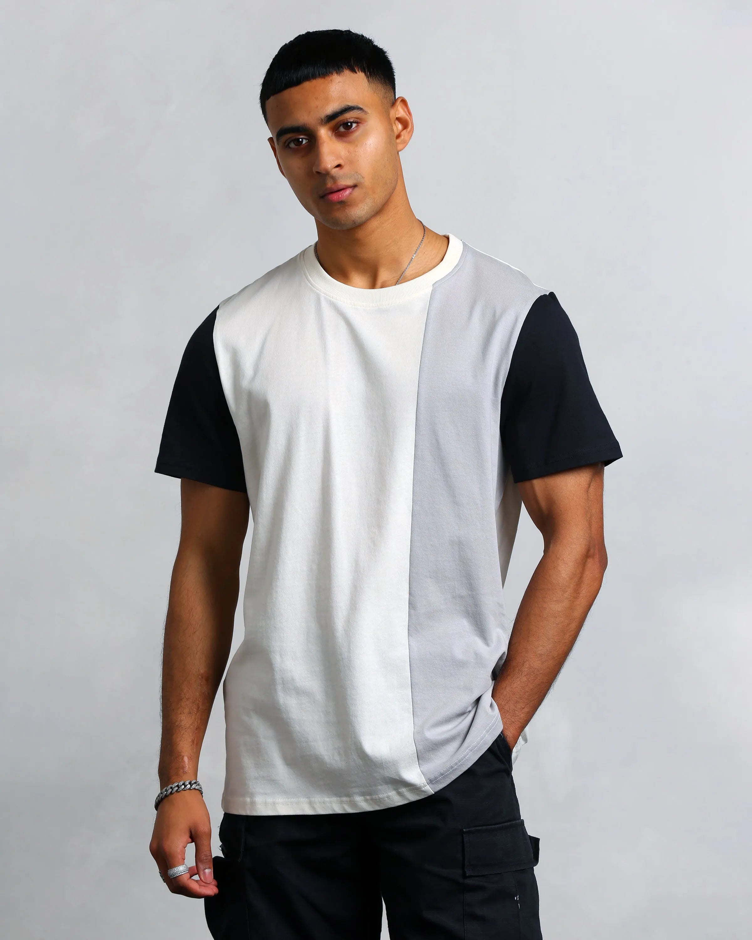 Studio A Clothing - Men's Interlock Panel T-Shirt (Dwain)