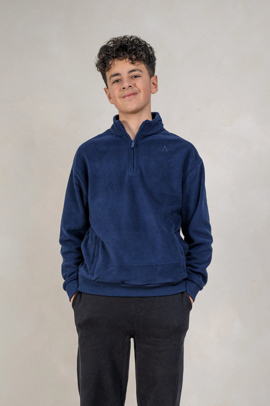 Boys LS Fleece - Navy, Mens Jacket