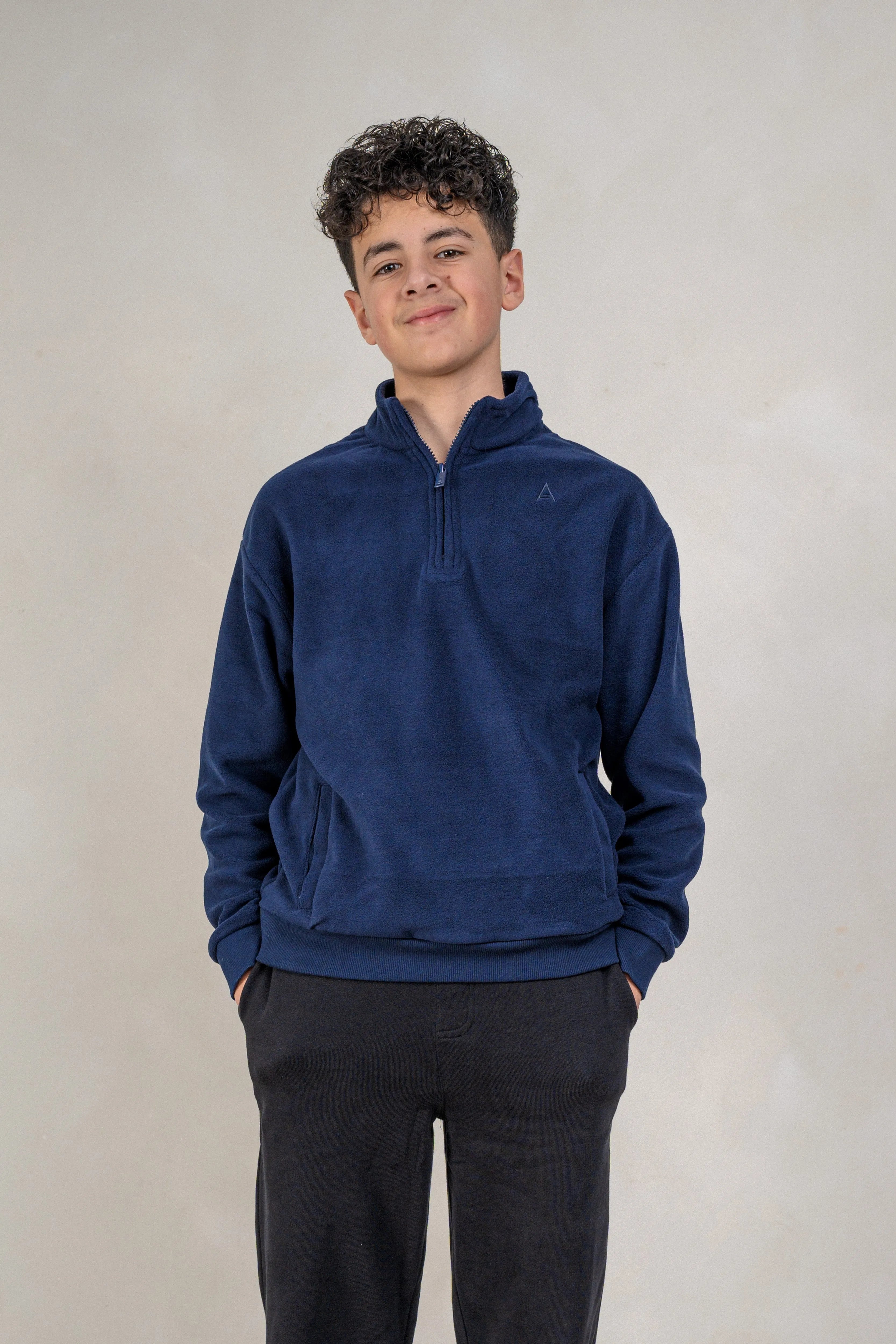 Boys LS Fleece - Navy, Mens Jacket