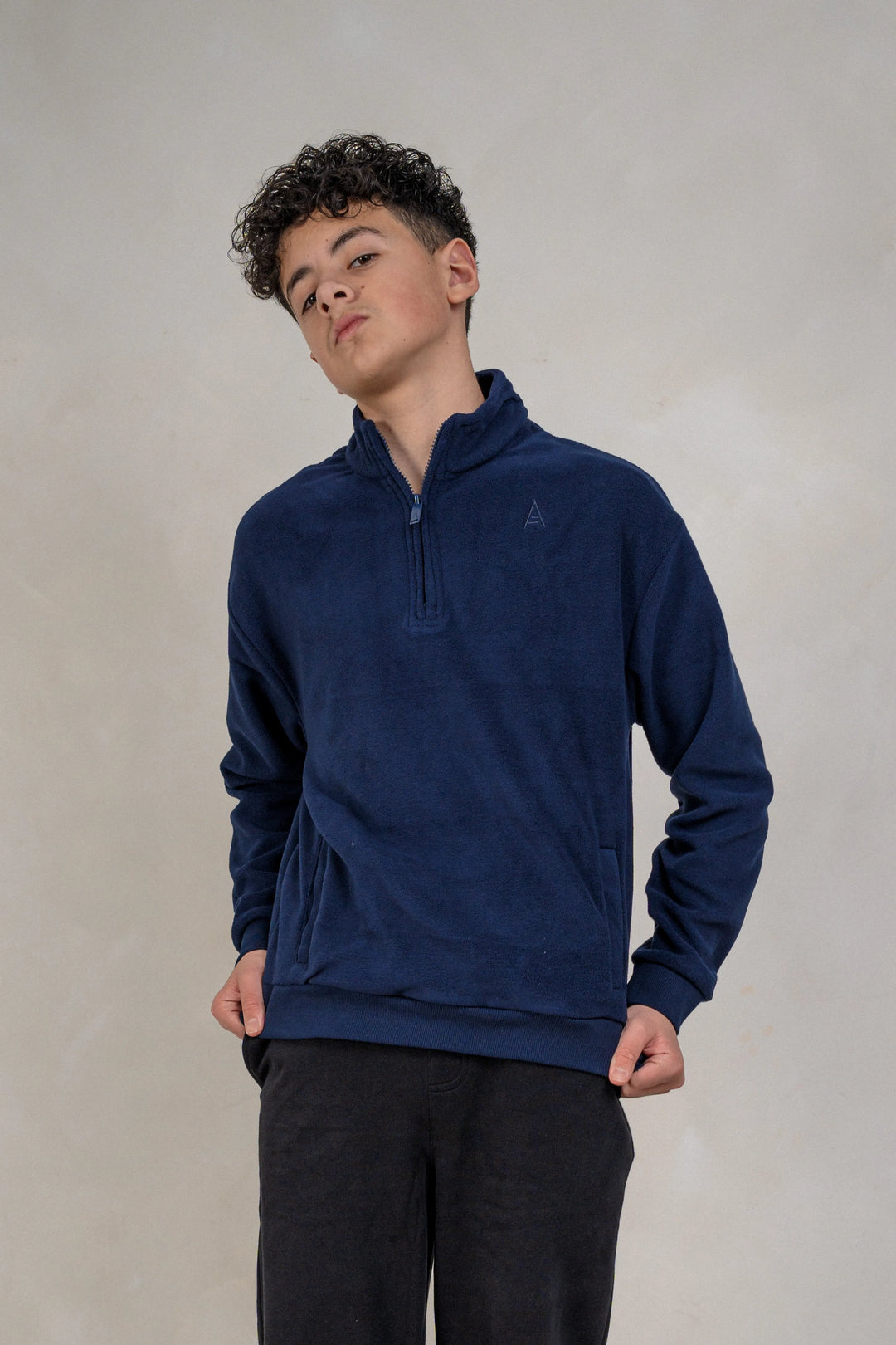 Boys LS Fleece - Navy, Mens Jacket