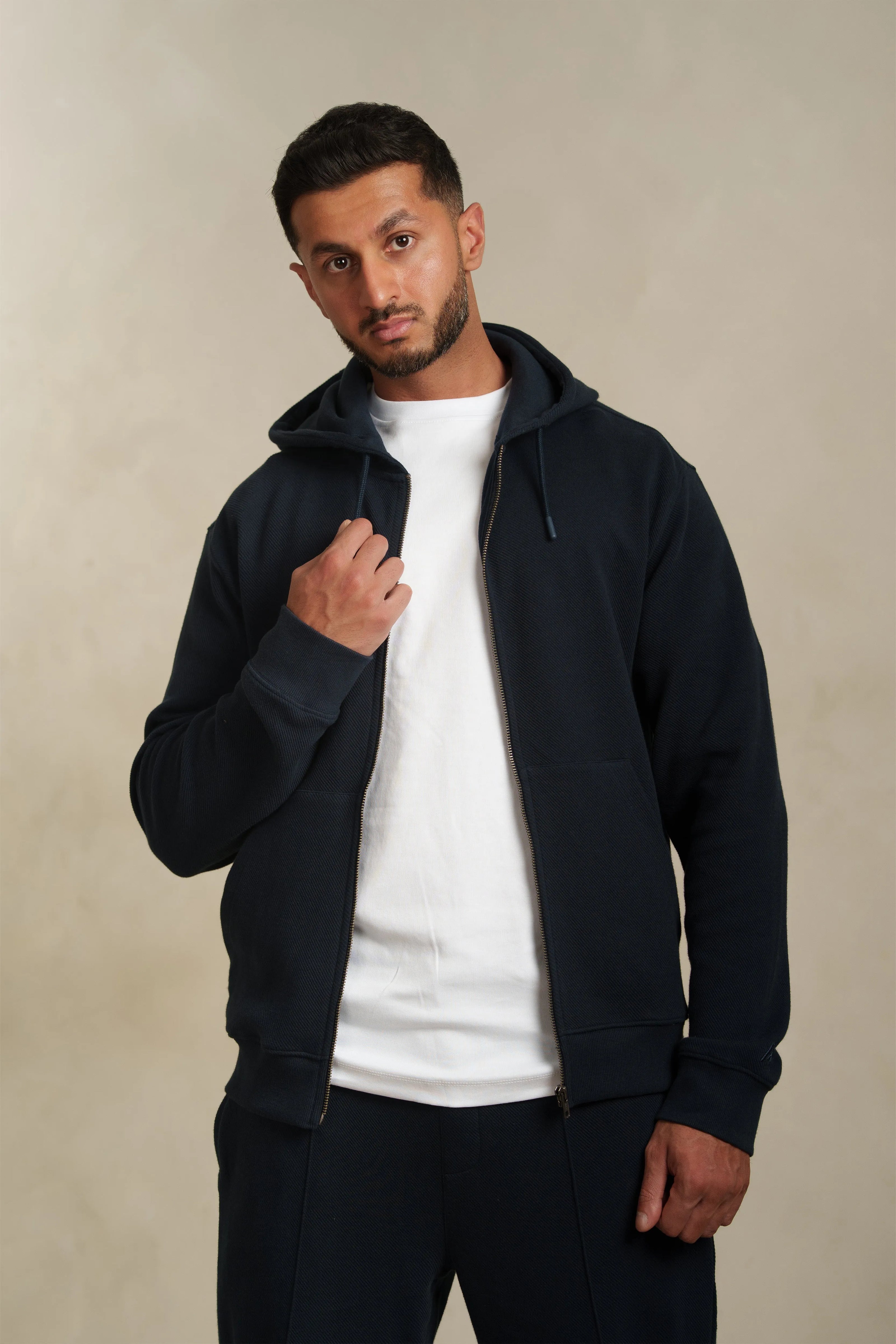 The Navy Zip-Through Hoodie