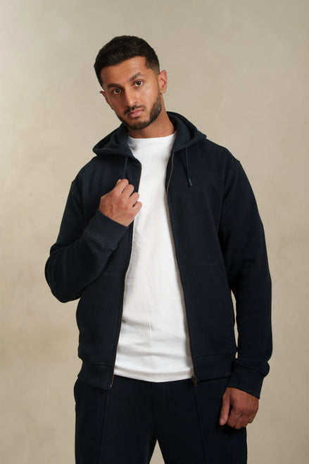 The Navy Zip-Through Hoodie