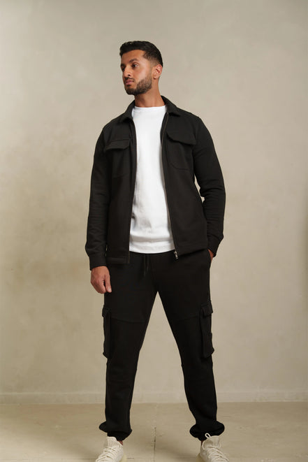 The Black Cargo Joggers