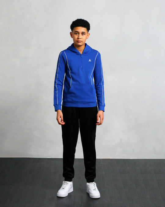 Boy's Blue Panel Stitch Hoodie (Julian)