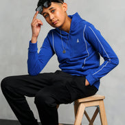 Boy's Blue Panel Stitch Hoodie (Julian)