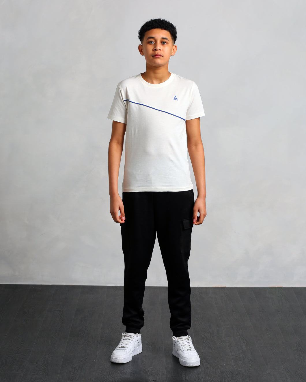 Boy's Cross-Stitch White T-Shirt (Julian)