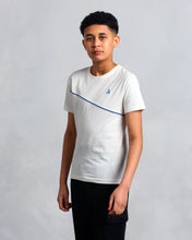 Load image into Gallery viewer, Boy&#39;s Cross-Stitch White T-Shirt (Julian)
