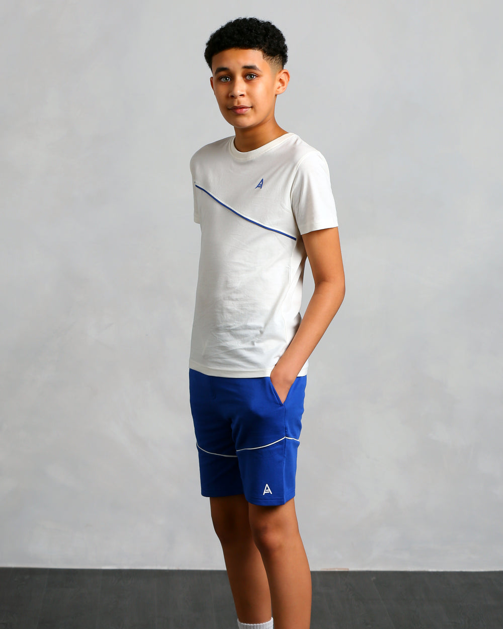 Boy's Blue Panel Stitch Shorts (Julian)