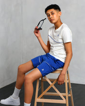 Load image into Gallery viewer, Boy&#39;s Blue Panel Stitch Shorts (Julian)
