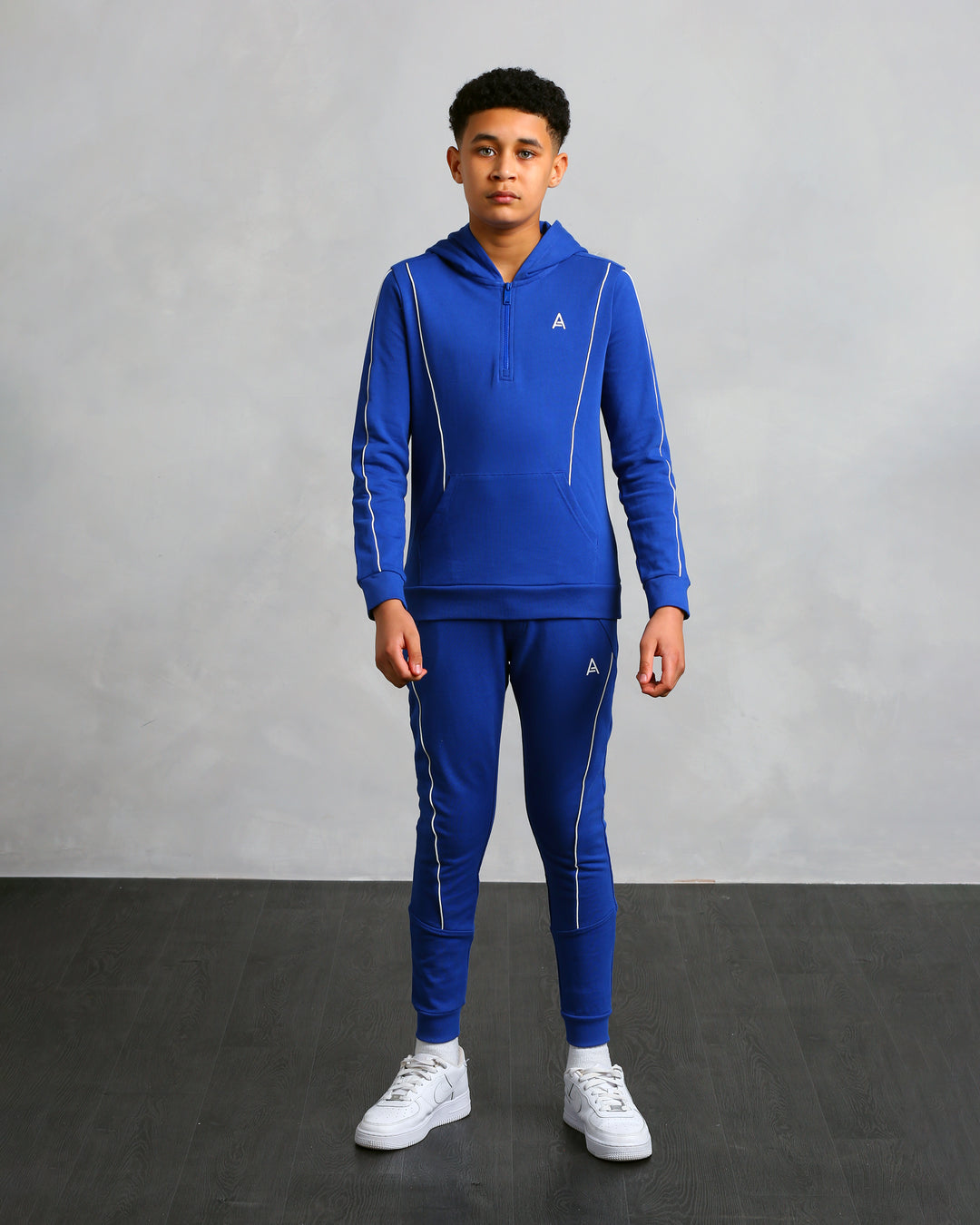 Studio A Clothing - Boy's Blue Panel Stitch Joggers (Julian)