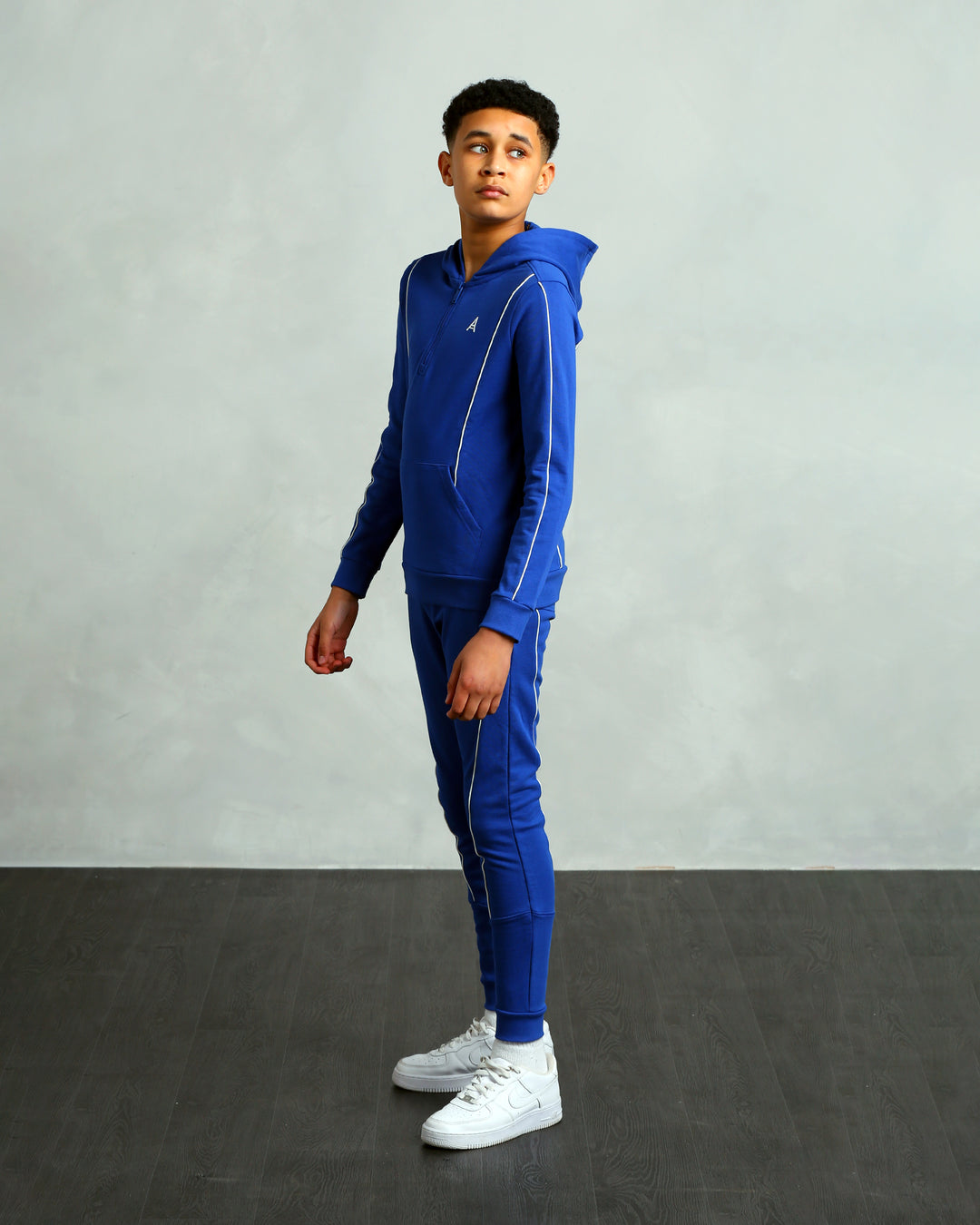 Studio A Clothing - Boy's Blue Panel Stitch Joggers (Julian)