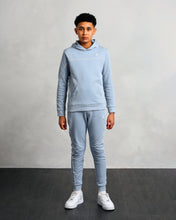 Load image into Gallery viewer, Boy&#39;s Baby Blue Cross-Stitch Hoodie (Micheal)
