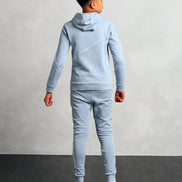 Studio A Clothing - Boy's Baby Blue Cross-Stitch Hoodie (Micheal)