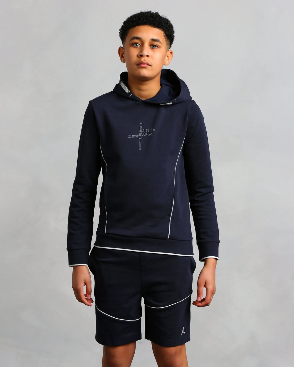 Boy's Navy Logo Shorts (Nathan)