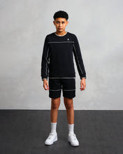 Load image into Gallery viewer, Boy&#39;s Black Stitched Shorts (Neil)
