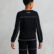 Boy's Black Stitched Shorts (Neil)