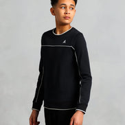 Studio A Clothing - Boy's Black Stitched Sweatshirt (Neil)
