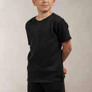 Junior Popcorn Textured Shorts Black