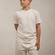 Junior Popcorn Textured Shorts White