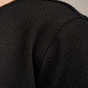 Junior Popcorn Textured T-Shirt Black