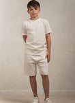 Junior Popcorn Textured T-Shirt White