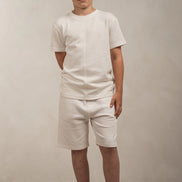 Junior Popcorn Textured T-Shirt White