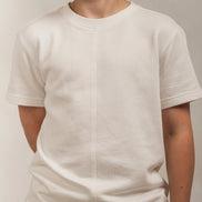 Junior Popcorn Textured T-Shirt White