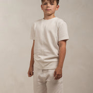 Junior Popcorn Textured T-Shirt White