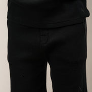 Junior Waffle Textured Shorts Black