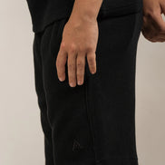 Junior Waffle Textured Shorts Black