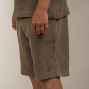 Junior Waffle Textured Shorts Khaki