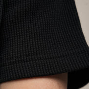Junior Waffle Textured T-Shirt Black